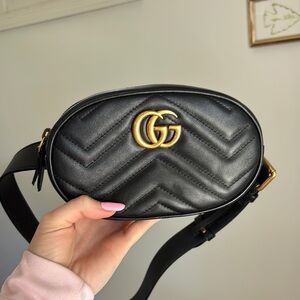 Gucci Black Leather Belt Bag
